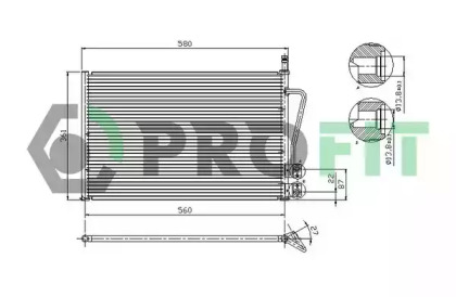 Радіатор кондиціонера PROFIT PR 2535C1